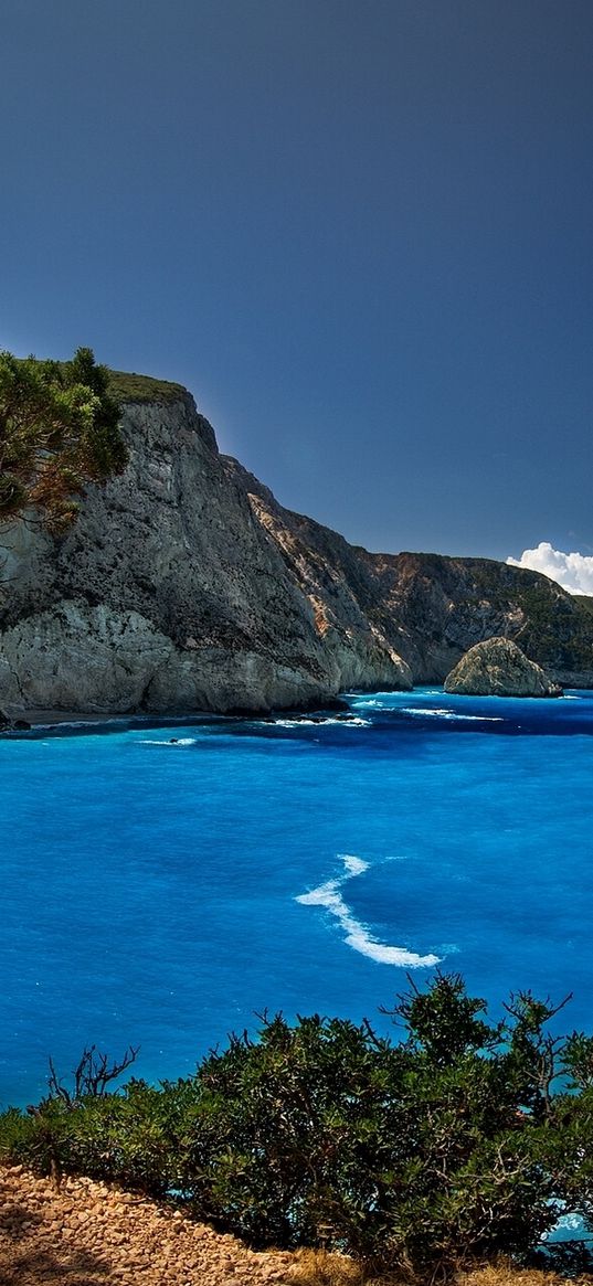 porto katsiki, lefkada, greece, ionian sea, hdr
