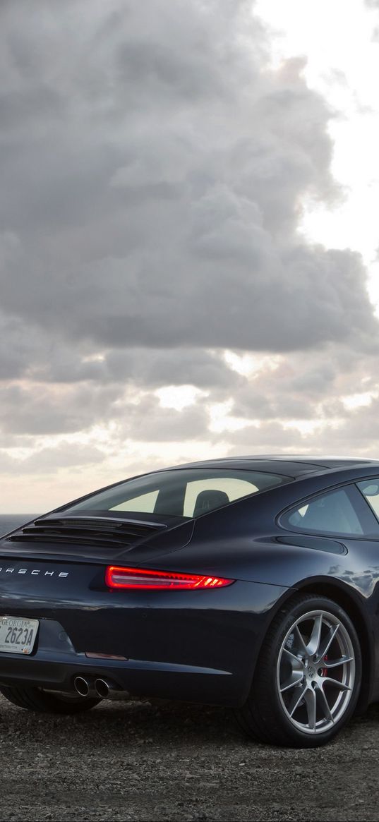 911, carrera, porsche, black, side view