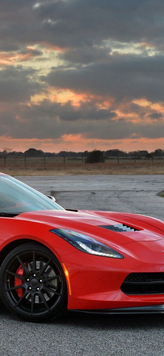 2014, hennessey, corvette, stingray, red, auto