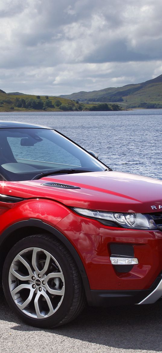 land rover, range rover, red, auto, suv, evoque