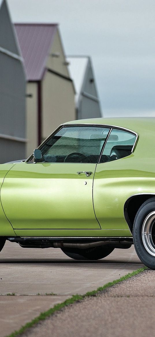 1972, chevrolet, chevelle, green, cars