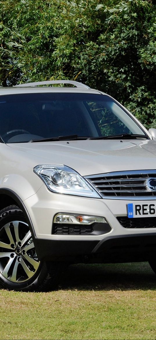 car, ssangyong, 2014, white, rexton