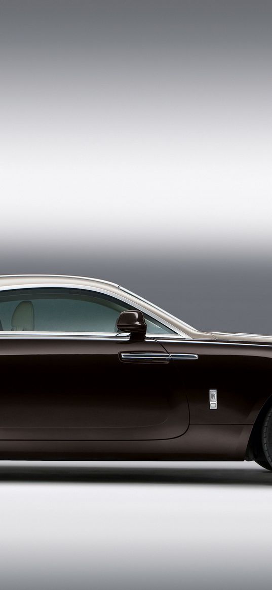 rolls-royce, coupe, side view, car