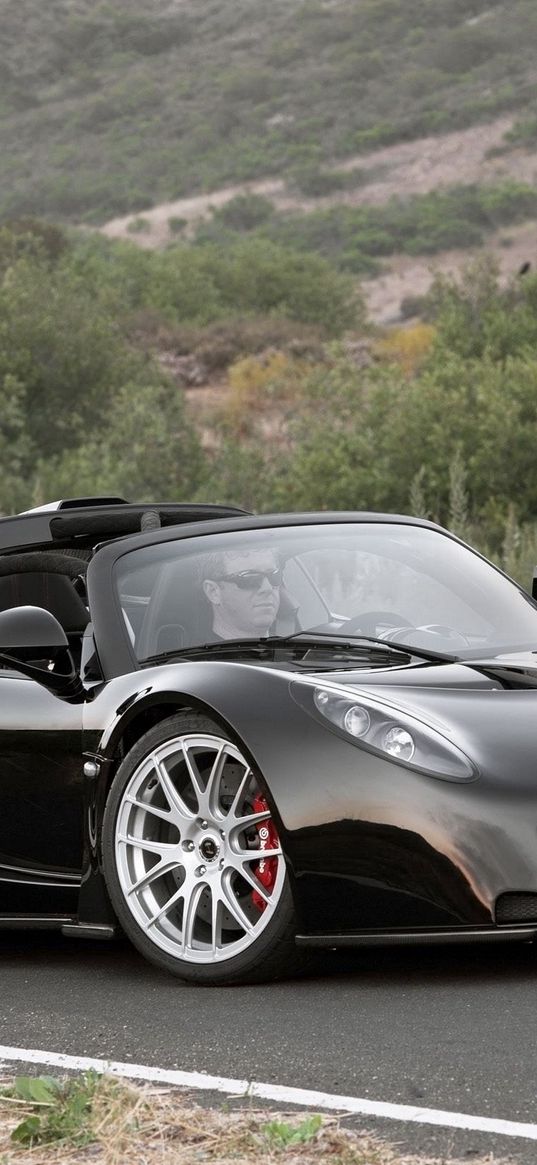 hennessey, venom gt spyder, black, motion