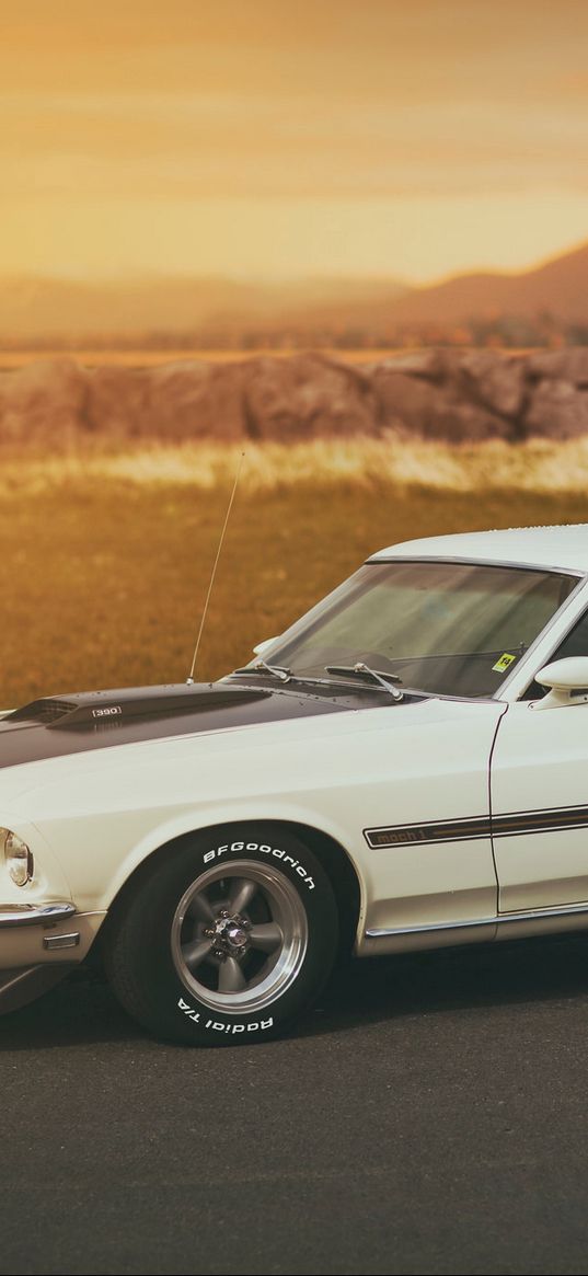 ford, white, mach 1, mustang