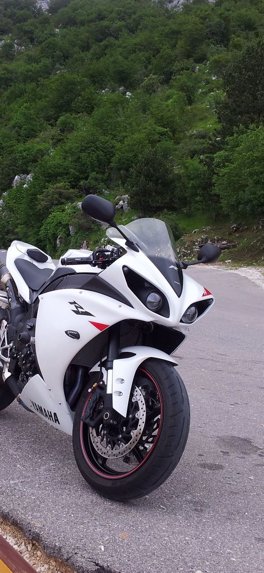 yzf-r1, yamaha, sportbike, roadside