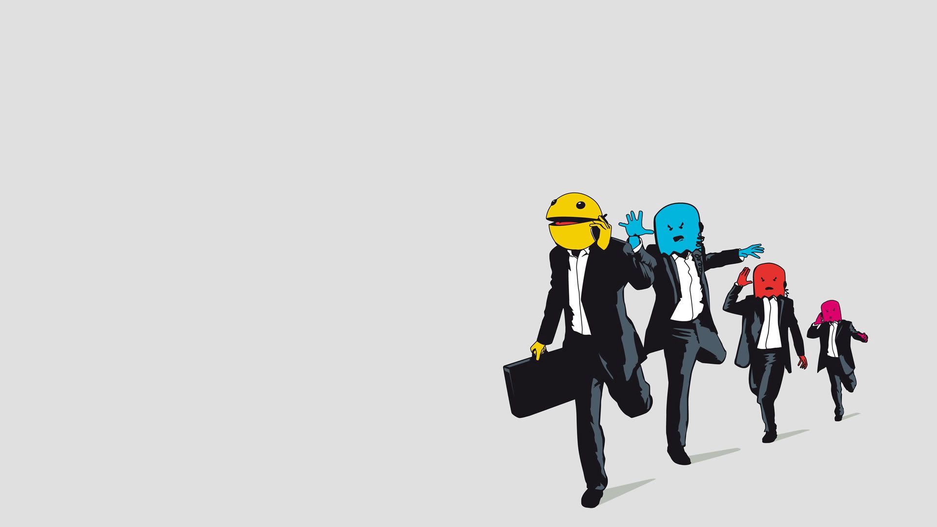 pac-man, monsters, vector, suits, jogging