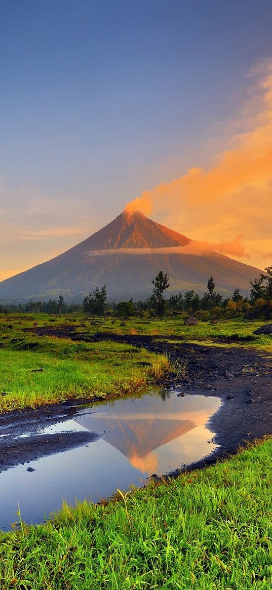 mayon, park, mayon volcano, volcano, mountains