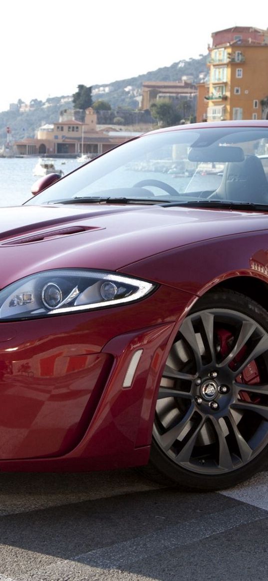 jaguar, xkr-s, convertible, side view