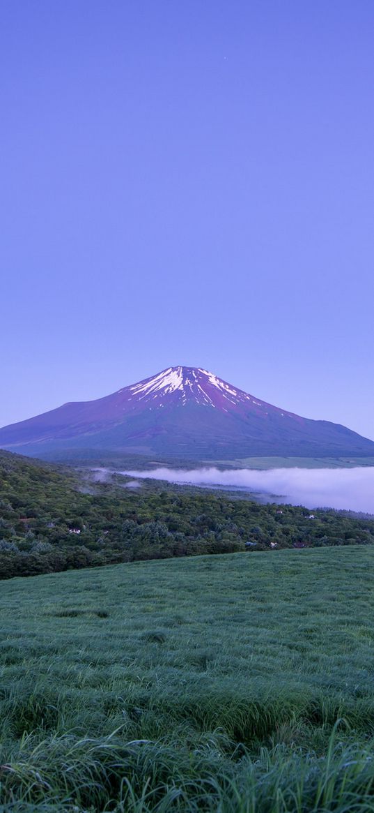 volcano, honshu, mist, mountain, japan, fuji