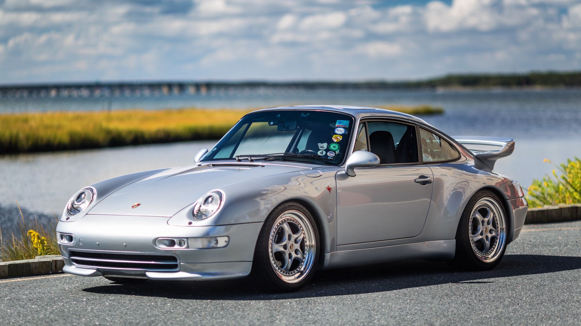 porsche 911, carrera, gray, side view