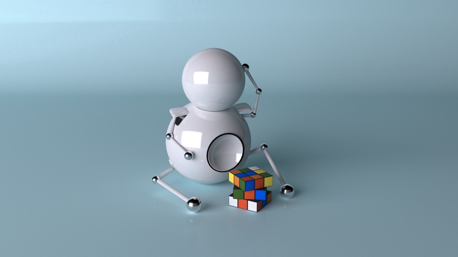 robots, cube, rubik