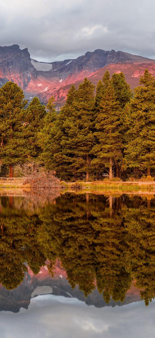 national park, usa, colorado, fall, trees, reflection