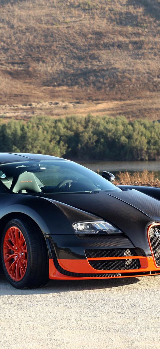 bugatti veyron orange, bugatti veyron, bugatti veyron 16 4 supersport