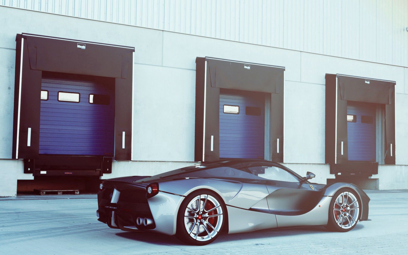 ferrari, laferrari, 2015, silver, rear