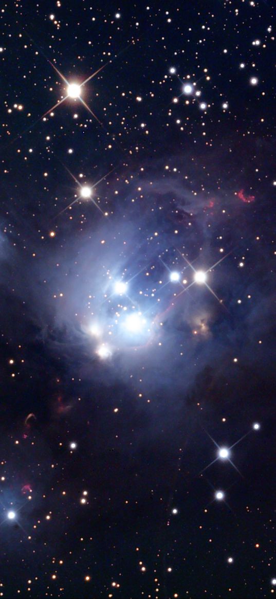 star cluster, ngc 7129, stars, space