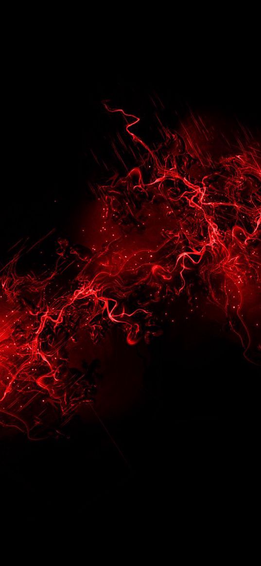 black background, red, color, paint, explosion, burst