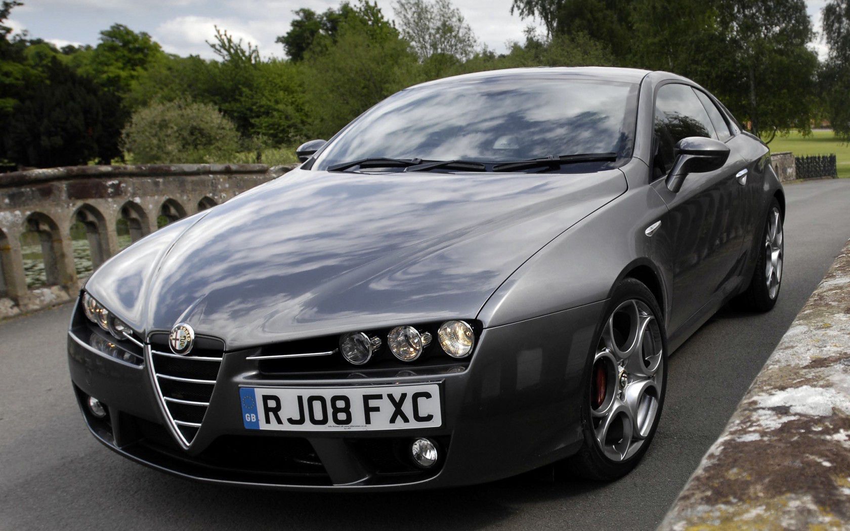 alfa romeo, brera s, front view, hood