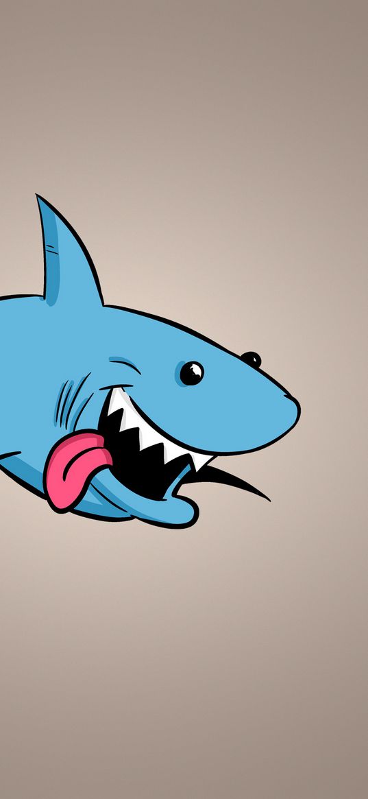 shark, art, background, protruding tongue