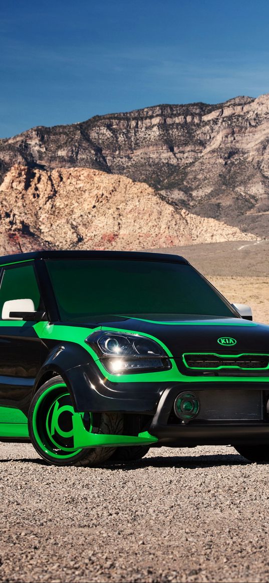 kia soul, kia, green