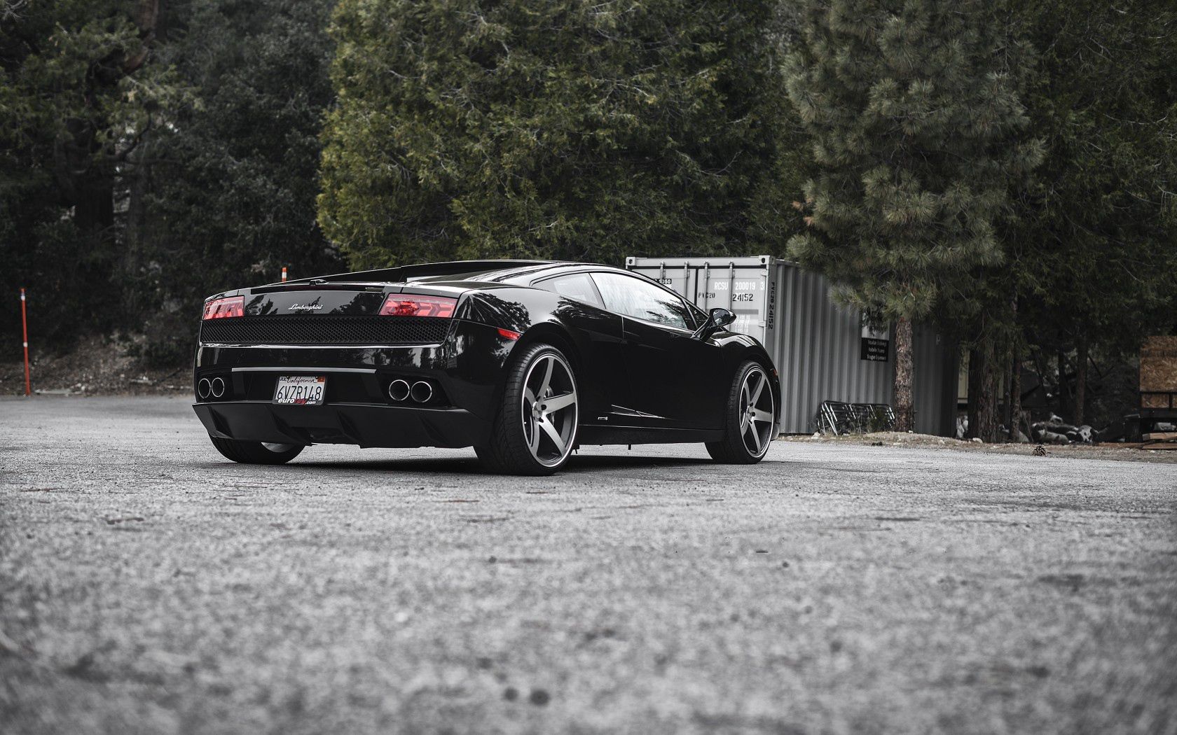 lamborghini, gallardo, lp560-4, rear view, black