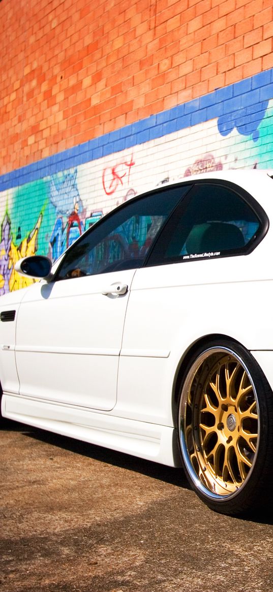 bmw, m3, e46, white, tuning