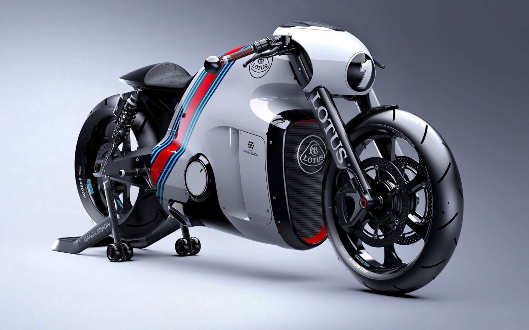 motorcycle, lotus, gt, side view