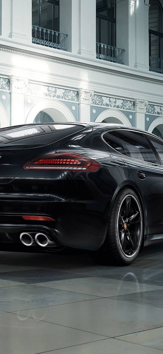 porsche, panamera, exclusive, rear view, turbo s