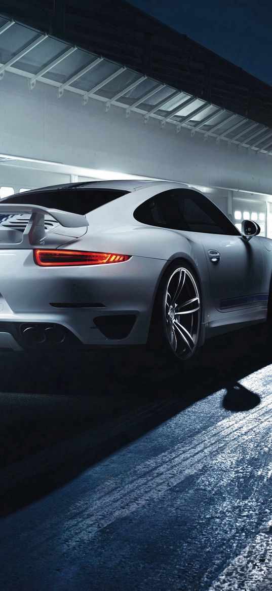 porsche, 911, turbo, rear view