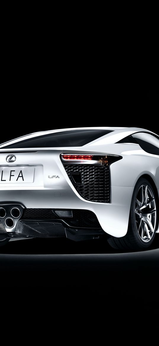 lexus, lfa, white, side view