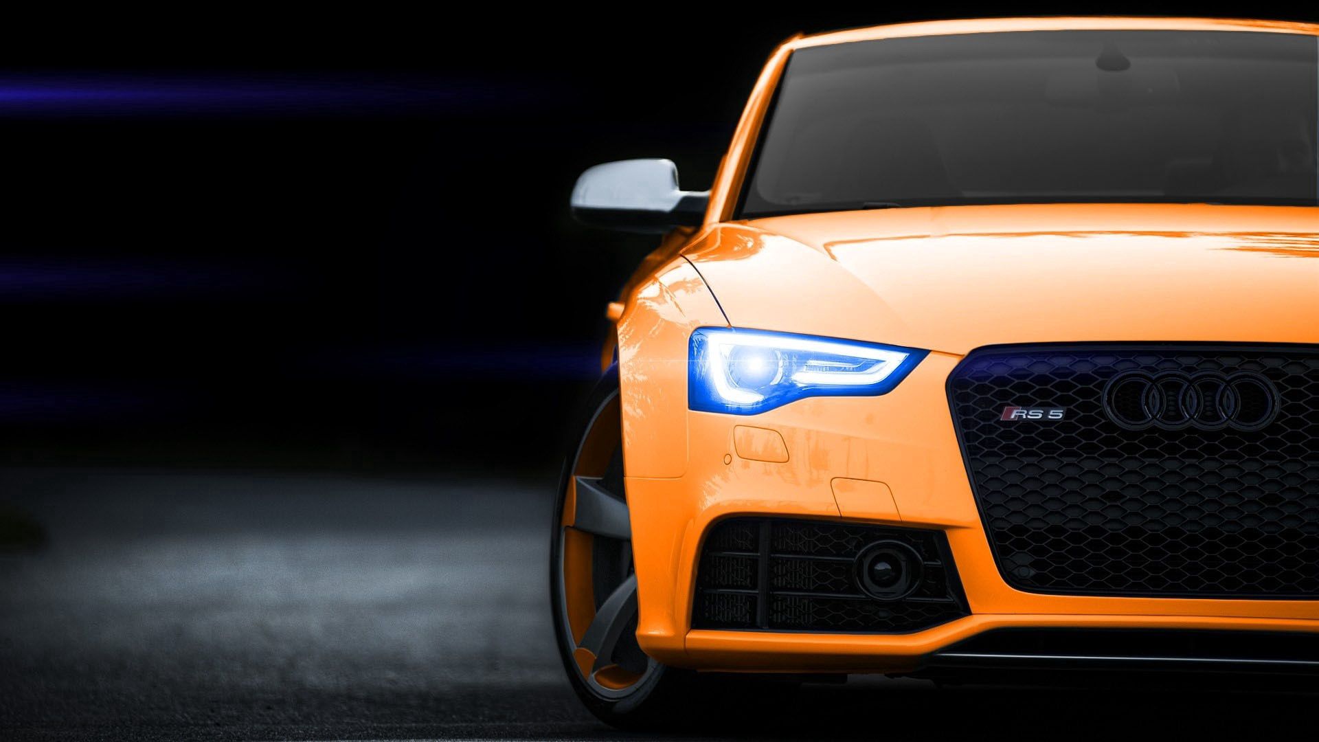 audi rs5, audi, bumper, headlights, light