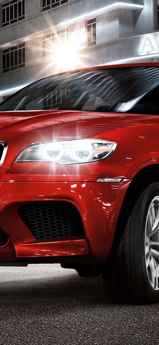 bmw x6, bmw, red, side view