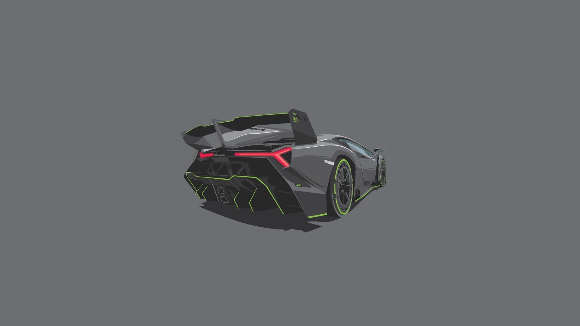 lamborghini, veneno, art, minimalism