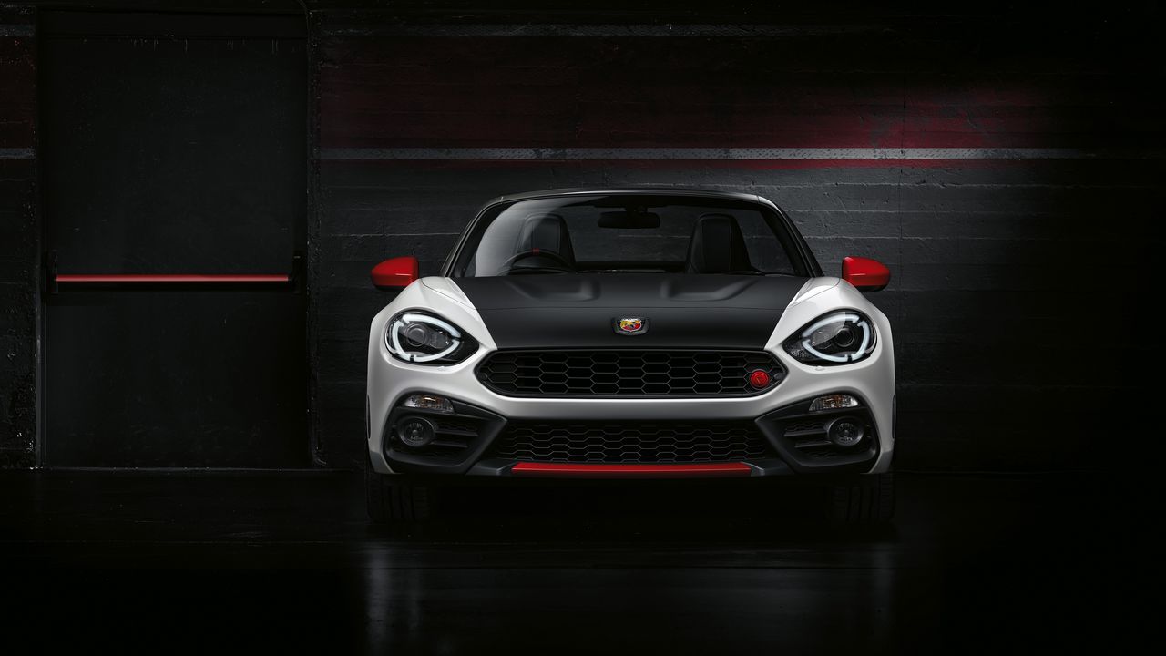Wallpaper abarth, fiat, front view, black