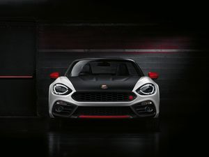 Preview wallpaper abarth, fiat, front view, black