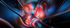Preview wallpaper abstract, blue, red, spiral