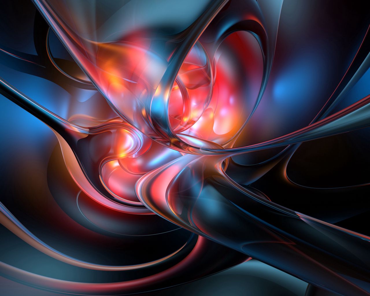 Download wallpaper 1280x1024 abstract, blue, red, spiral standard 5:4 hd  background