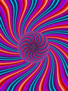 Preview wallpaper abstract, circles, lines, colored, optical illusion