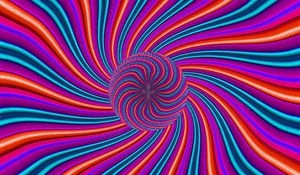 Preview wallpaper abstract, circles, lines, colored, optical illusion