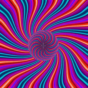 Preview wallpaper abstract, circles, lines, colored, optical illusion