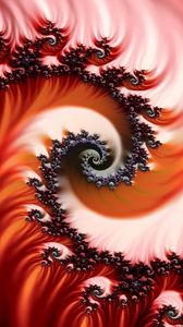 Preview wallpaper abstract, fractal, patterns, red