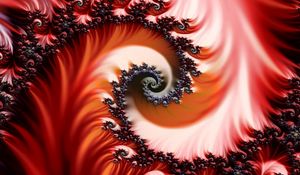 Preview wallpaper abstract, fractal, patterns, red