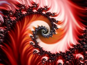 Preview wallpaper abstract, fractal, patterns, red