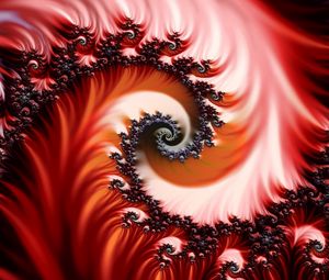 Preview wallpaper abstract, fractal, patterns, red