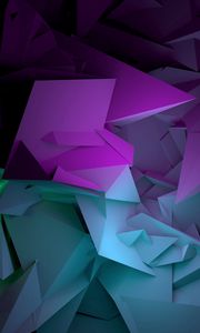 Preview wallpaper abstract, shapes, purple, green