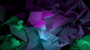 Preview wallpaper abstract, shapes, purple, green
