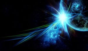 Preview wallpaper abstract, space, space fantasy, blue