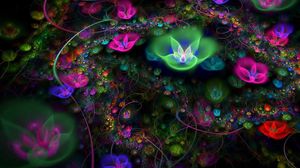 Preview wallpaper abstraction, bloom, bright, flower, fractal