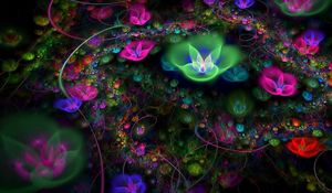 Preview wallpaper abstraction, bloom, bright, flower, fractal