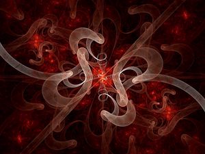 Preview wallpaper abstraction, bloom, red, white, fractal